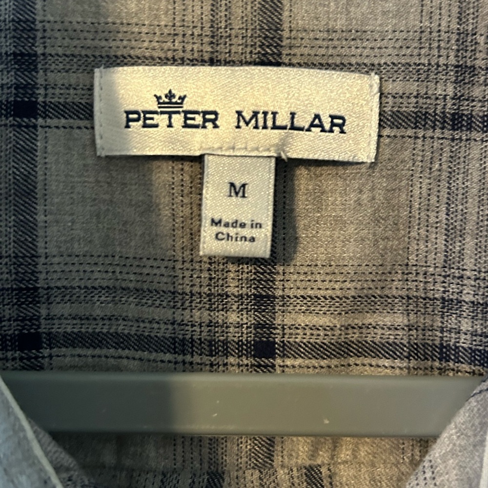 Peter Millar Gray Casual Button Down Shirt - Picture 3 of 5